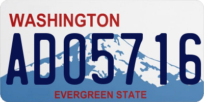 WA license plate ADO5716