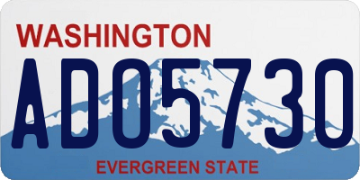 WA license plate ADO5730