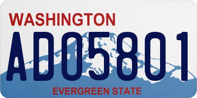 WA license plate ADO5801