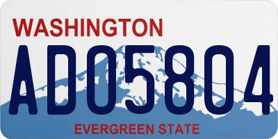 WA license plate ADO5804