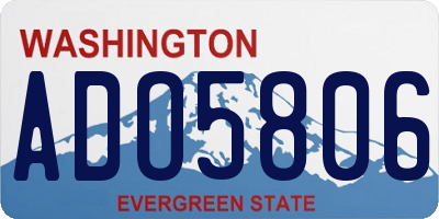 WA license plate ADO5806