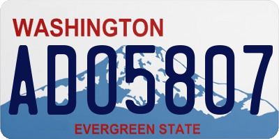 WA license plate ADO5807