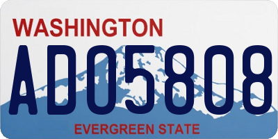 WA license plate ADO5808