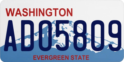 WA license plate ADO5809