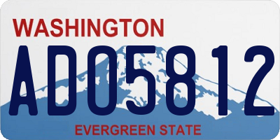 WA license plate ADO5812