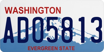 WA license plate ADO5813