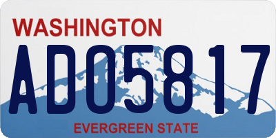 WA license plate ADO5817