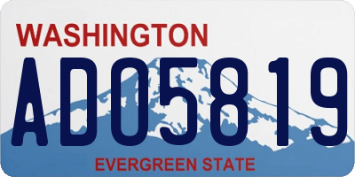 WA license plate ADO5819