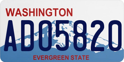 WA license plate ADO5820