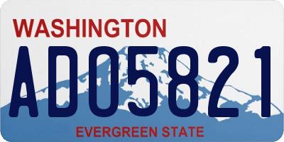 WA license plate ADO5821