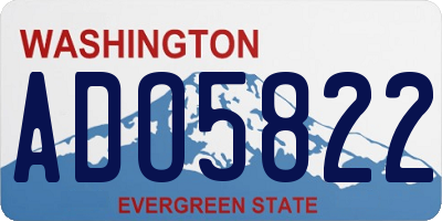 WA license plate ADO5822