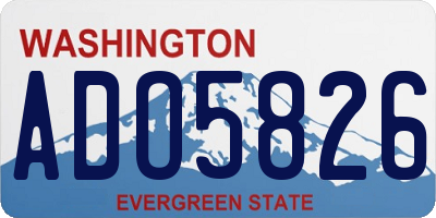 WA license plate ADO5826
