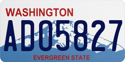 WA license plate ADO5827