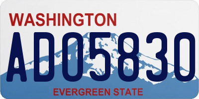 WA license plate ADO5830