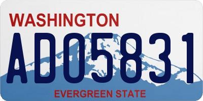 WA license plate ADO5831