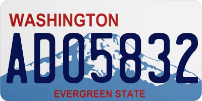 WA license plate ADO5832