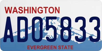 WA license plate ADO5833