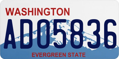WA license plate ADO5836