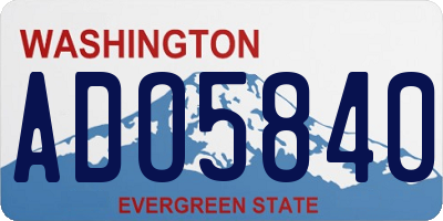 WA license plate ADO5840
