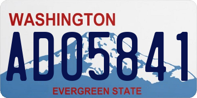 WA license plate ADO5841
