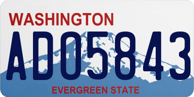 WA license plate ADO5843