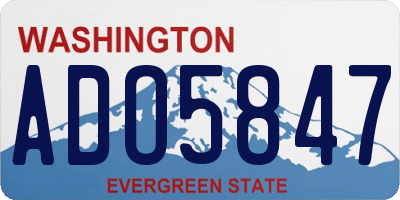 WA license plate ADO5847