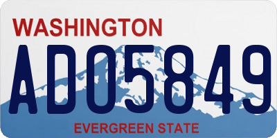 WA license plate ADO5849