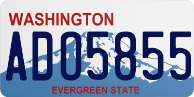 WA license plate ADO5855