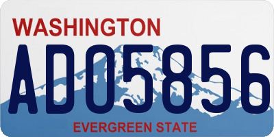 WA license plate ADO5856