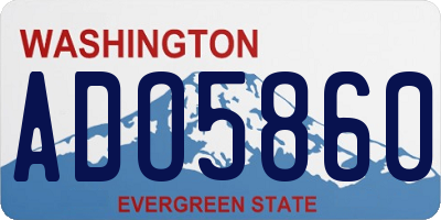 WA license plate ADO5860