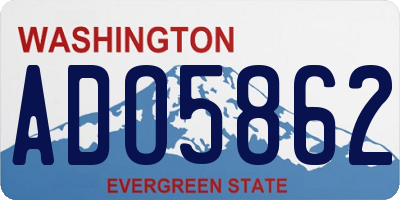 WA license plate ADO5862