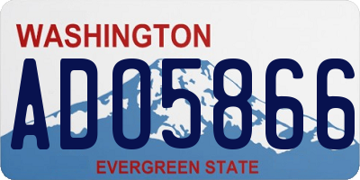 WA license plate ADO5866