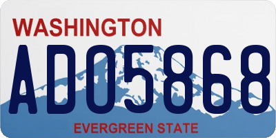 WA license plate ADO5868