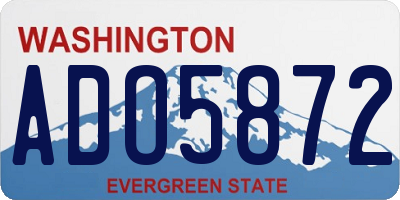 WA license plate ADO5872