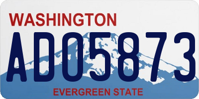 WA license plate ADO5873