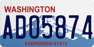 WA license plate ADO5874