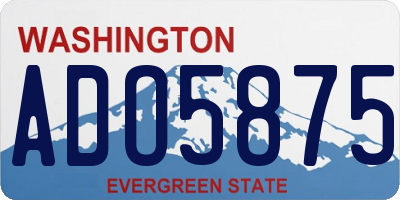 WA license plate ADO5875