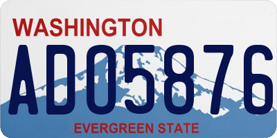 WA license plate ADO5876