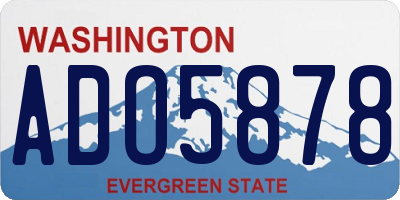 WA license plate ADO5878