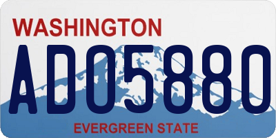 WA license plate ADO5880