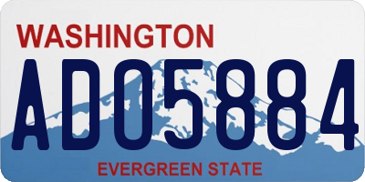 WA license plate ADO5884