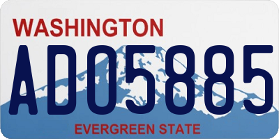 WA license plate ADO5885