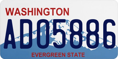 WA license plate ADO5886