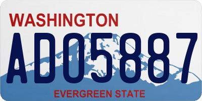 WA license plate ADO5887