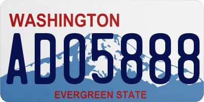 WA license plate ADO5888