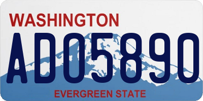 WA license plate ADO5890