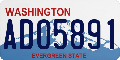 WA license plate ADO5891