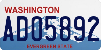 WA license plate ADO5892