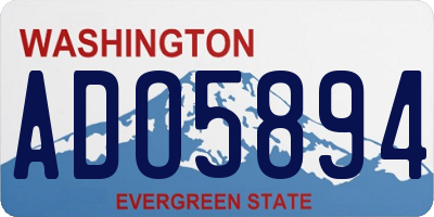 WA license plate ADO5894
