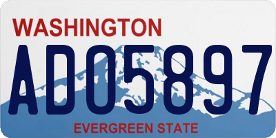 WA license plate ADO5897